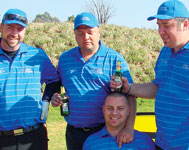 From left: Dieter Stapel, Gerec Engineering; Bernhard Oberrauter, Hydrocylinder; Frans Weygertze, Actom; Phillip Meyer, Actom